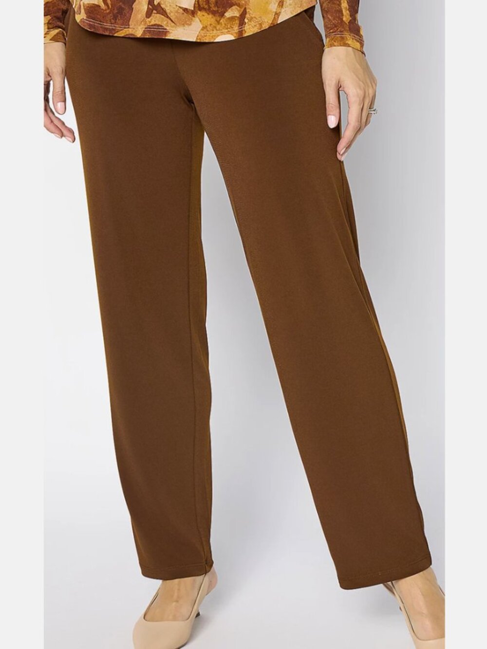 Susan Graver Essentials Petite Liquid Knit Pants  16558